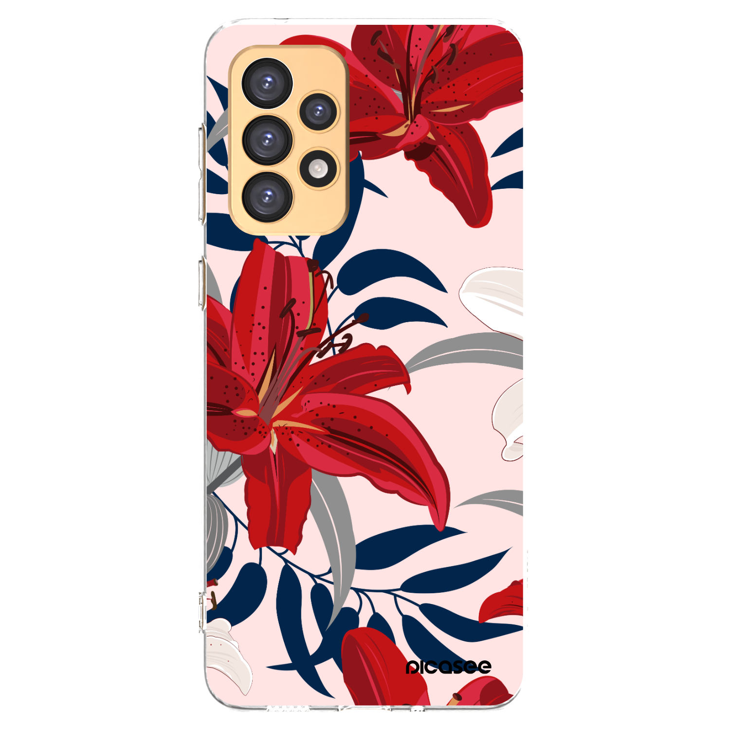 Picasee silikónový prehľadný obal pre Samsung Galaxy A33 5G A336 - Red Lily