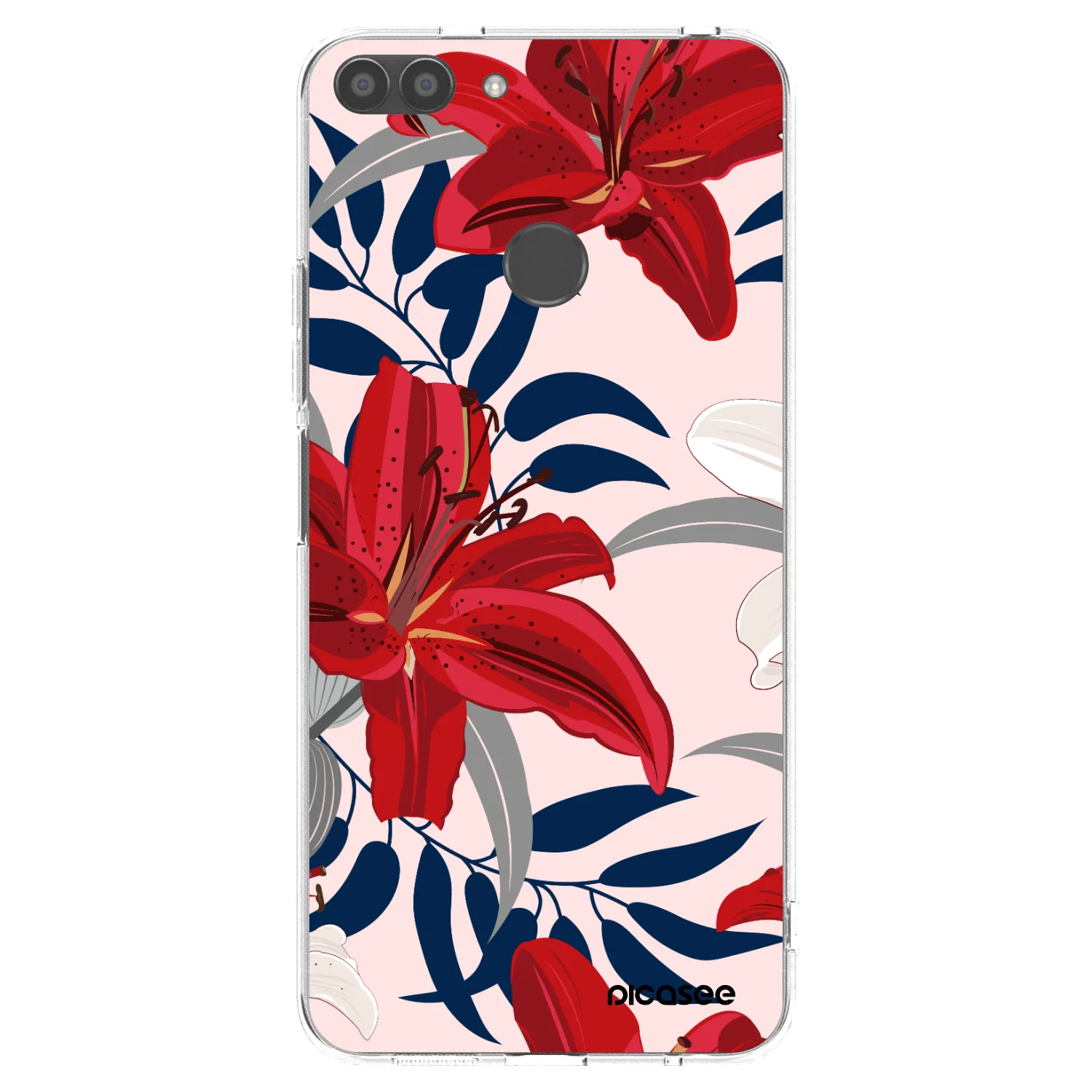 Picasee silikónový prehľadný obal pre Huawei P Smart - Red Lily
