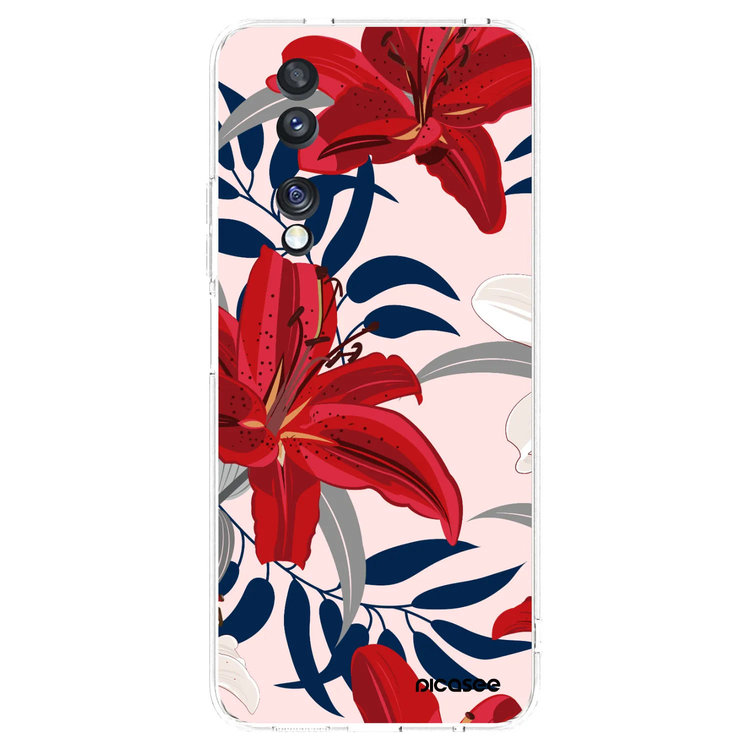 Picasee silikónový prehľadný obal pre Honor 70 - Red Lily