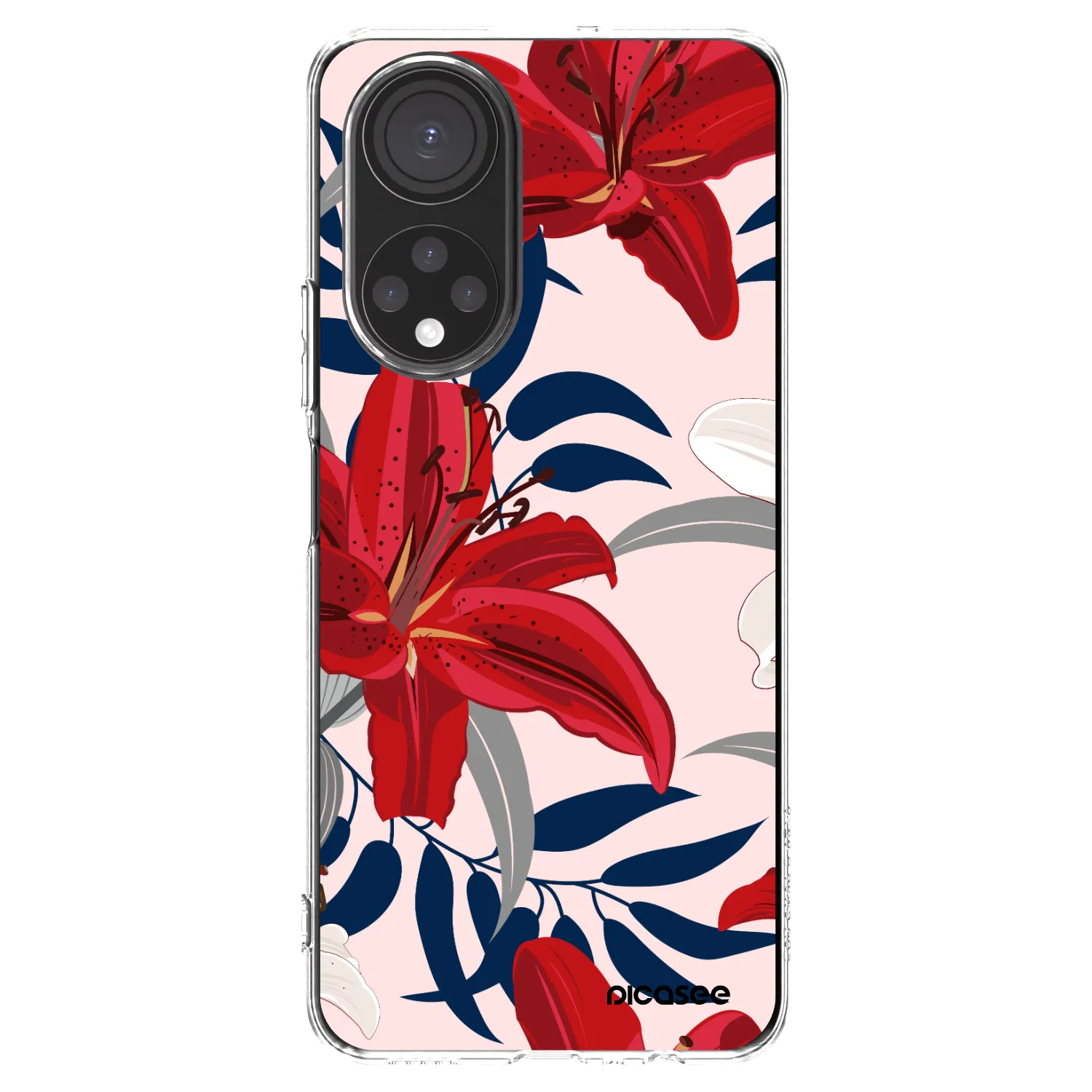Picasee silikónový prehľadný obal pre Honor X7 - Red Lily