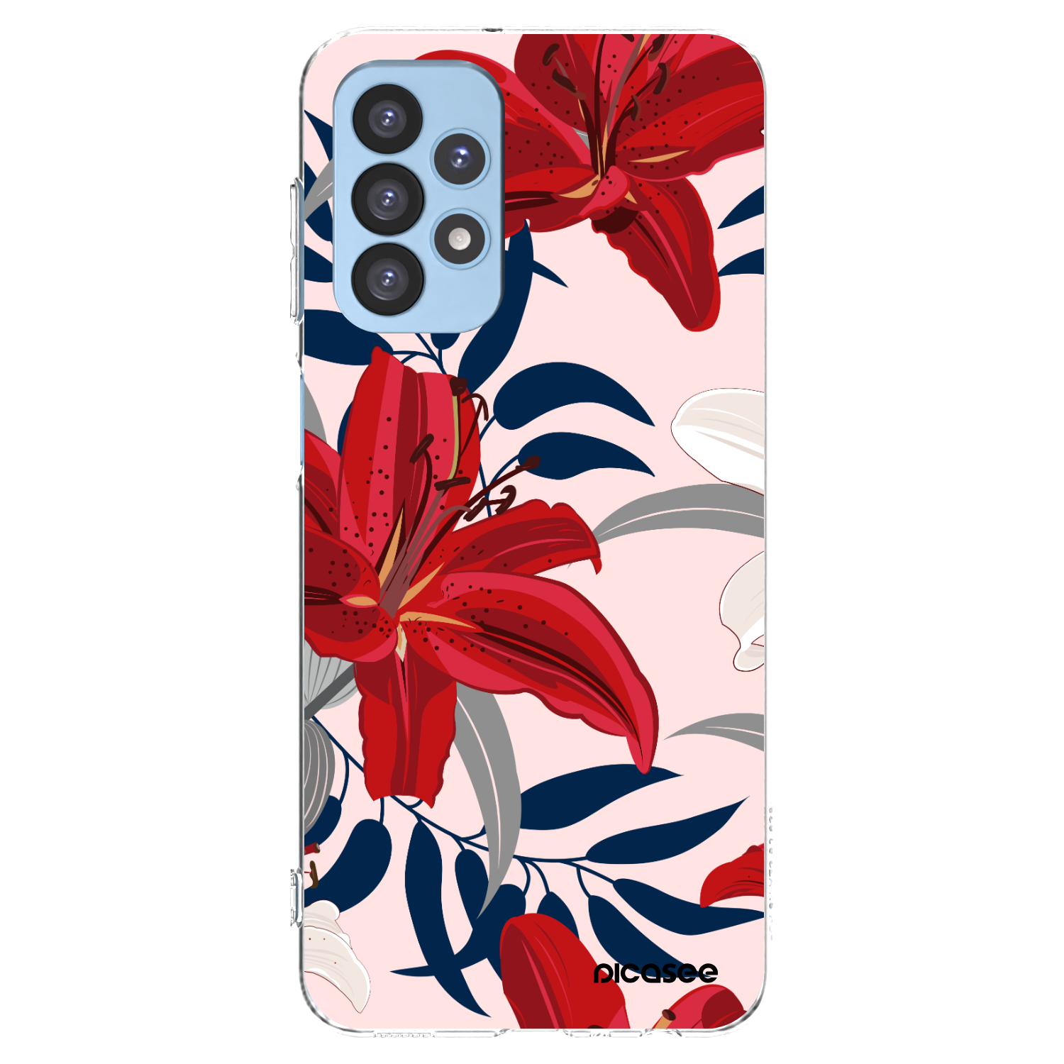 Picasee silikónový prehľadný obal pre Samsung Galaxy A23 A235F 4G - Red Lily
