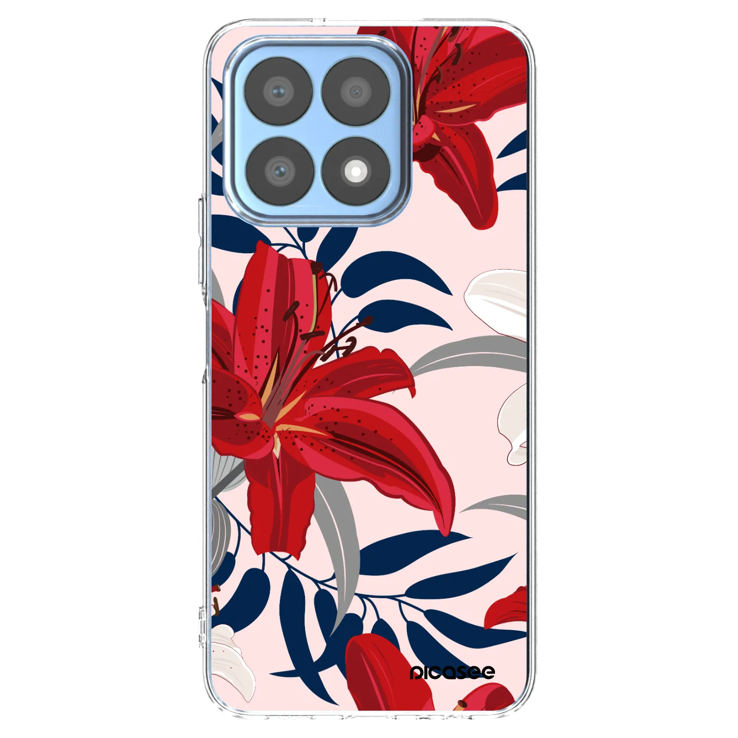 Picasee silikónový prehľadný obal pre Honor X8a - Red Lily
