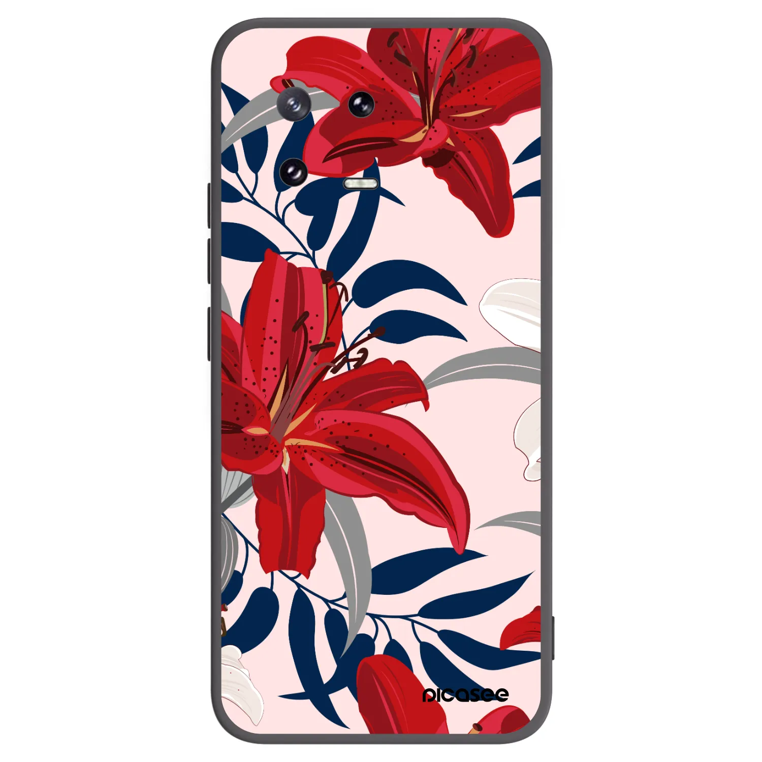 Picasee silikónový čierny obal pre Xiaomi 13 Pro - Red Lily