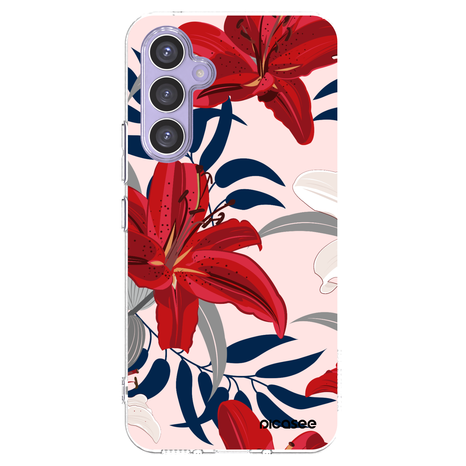 Picasee silikónový prehľadný obal pre Samsung Galaxy A54 5G A546B - Red Lily