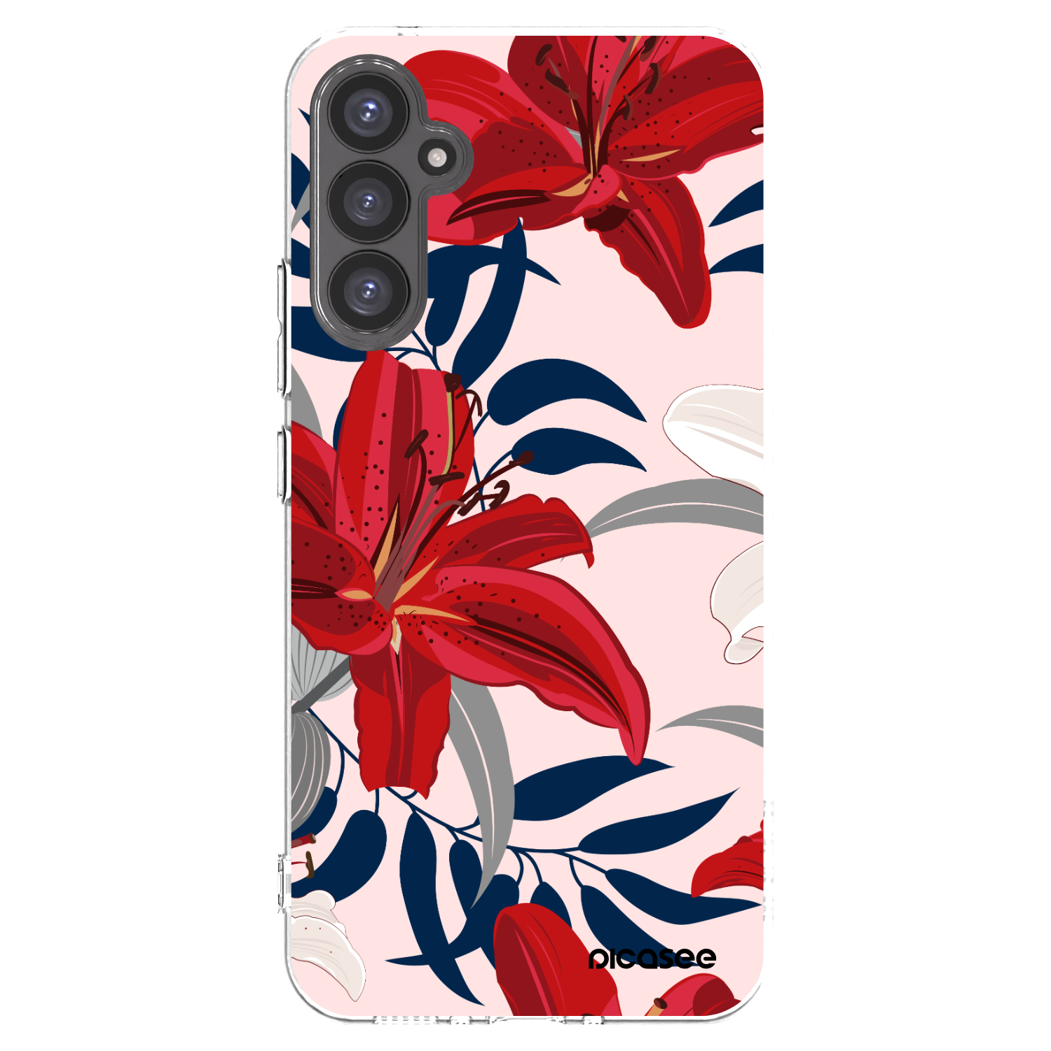Picasee silikónový prehľadný obal pre Samsung Galaxy A34 5G A346B - Red Lily