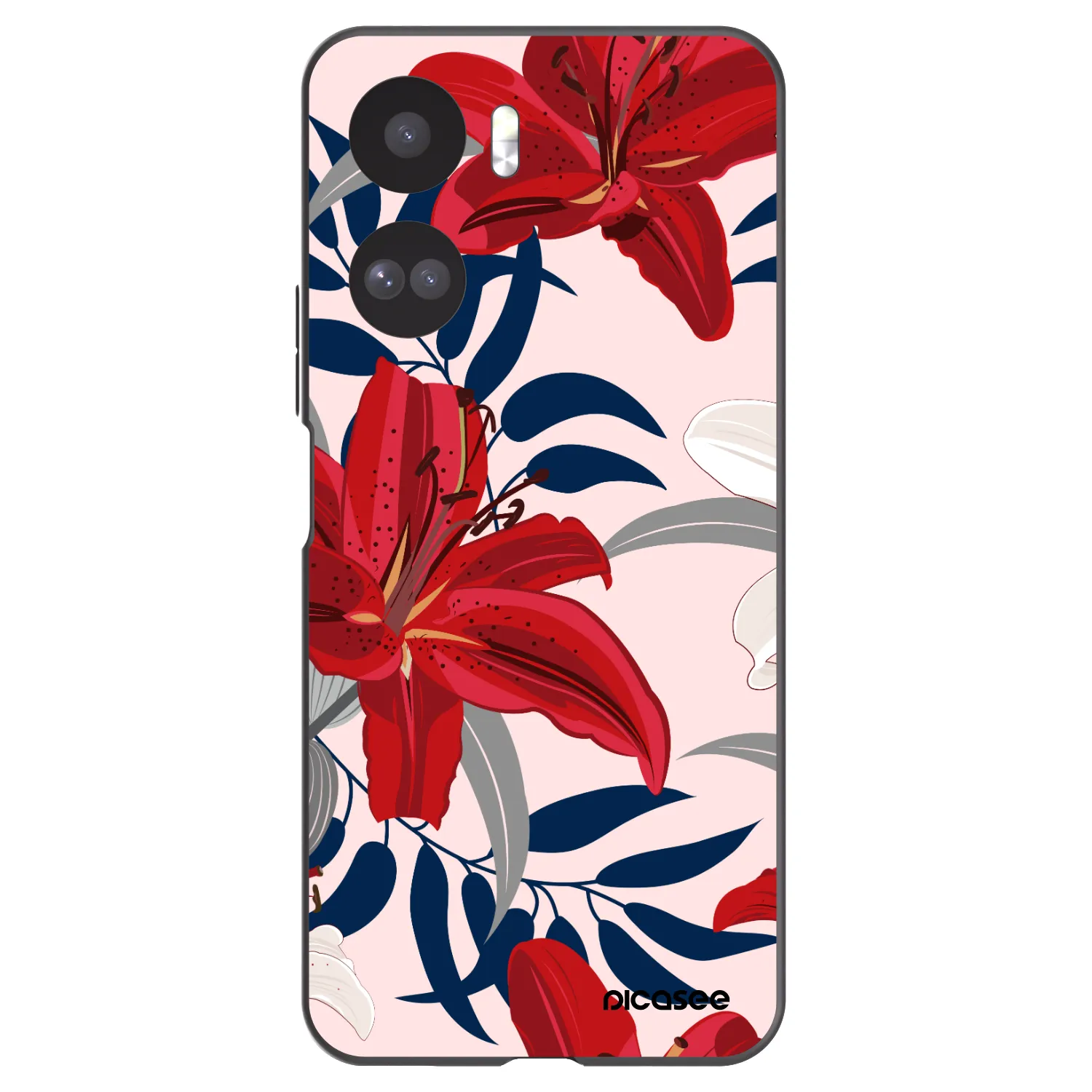 Picasee silikónový čierny obal pre Honor 90 Lite 5G - Red Lily