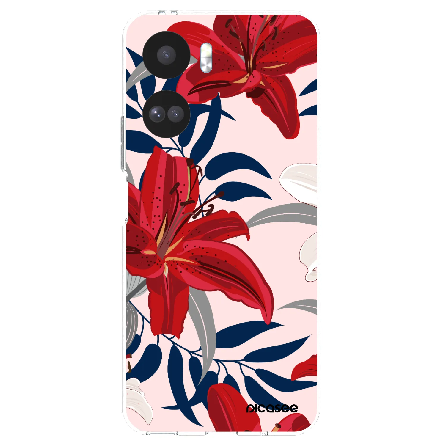 Picasee silikónový prehľadný obal pre Honor 90 Lite 5G - Red Lily