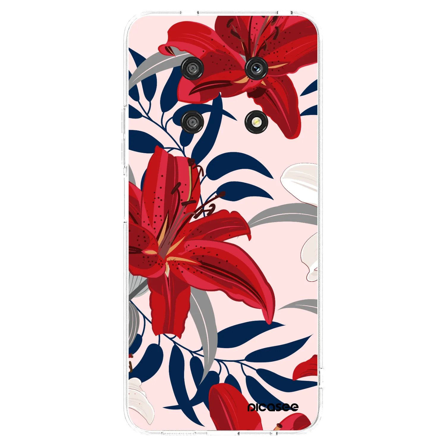 Picasee silikónový prehľadný obal pre Honor Magic4 Lite 5G - Red Lily