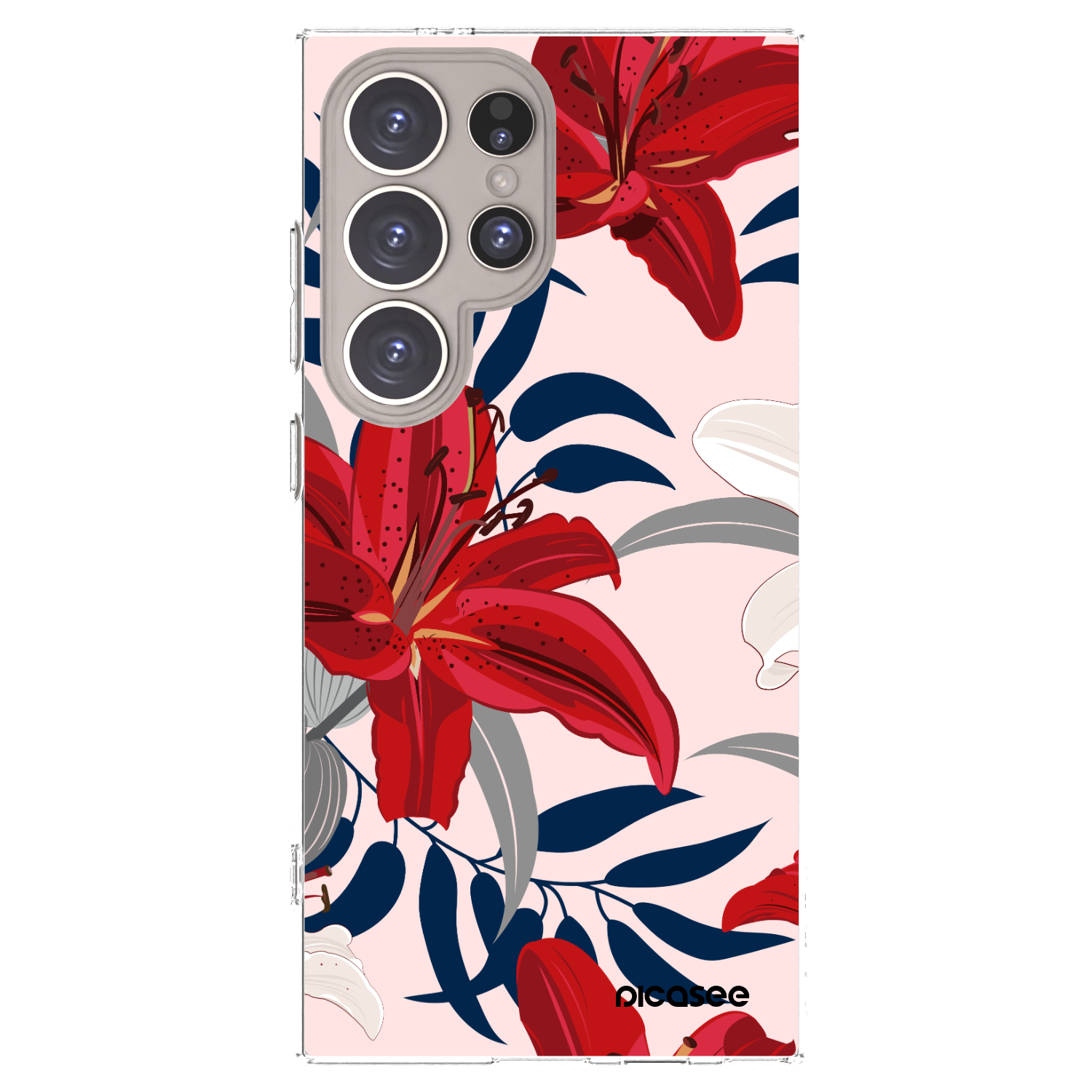 Picasee silikónový prehľadný obal pre Samsung Galaxy S24 Ultra S928B 5G - Red Lily