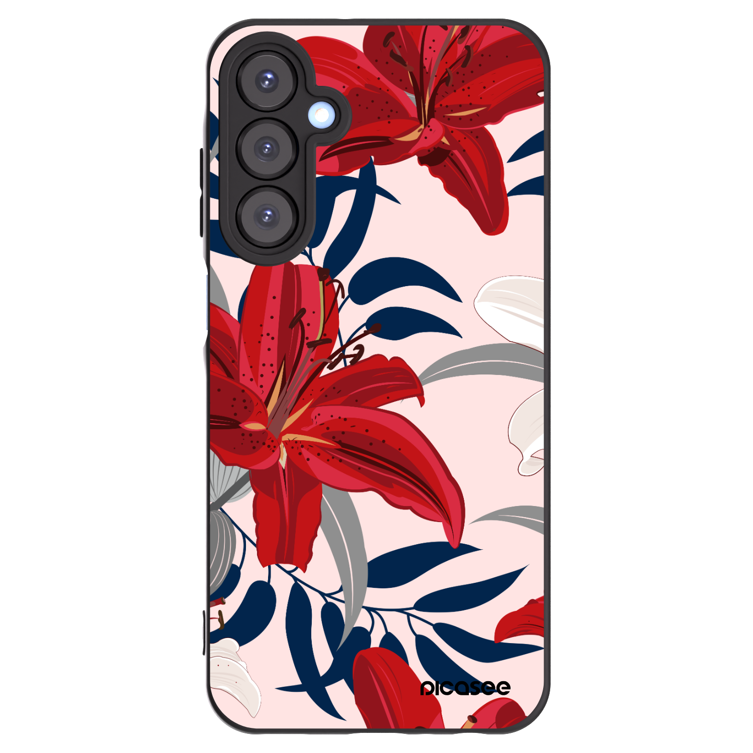 Picasee silikónový čierny obal pre Samsung Galaxy A25 A256B 5G - Red Lily