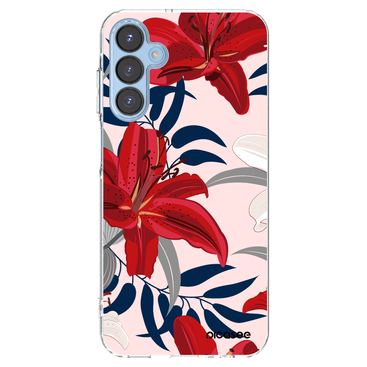 Picasee silikónový prehľadný obal pre Samsung Galaxy A15 A156B 5G - Red Lily