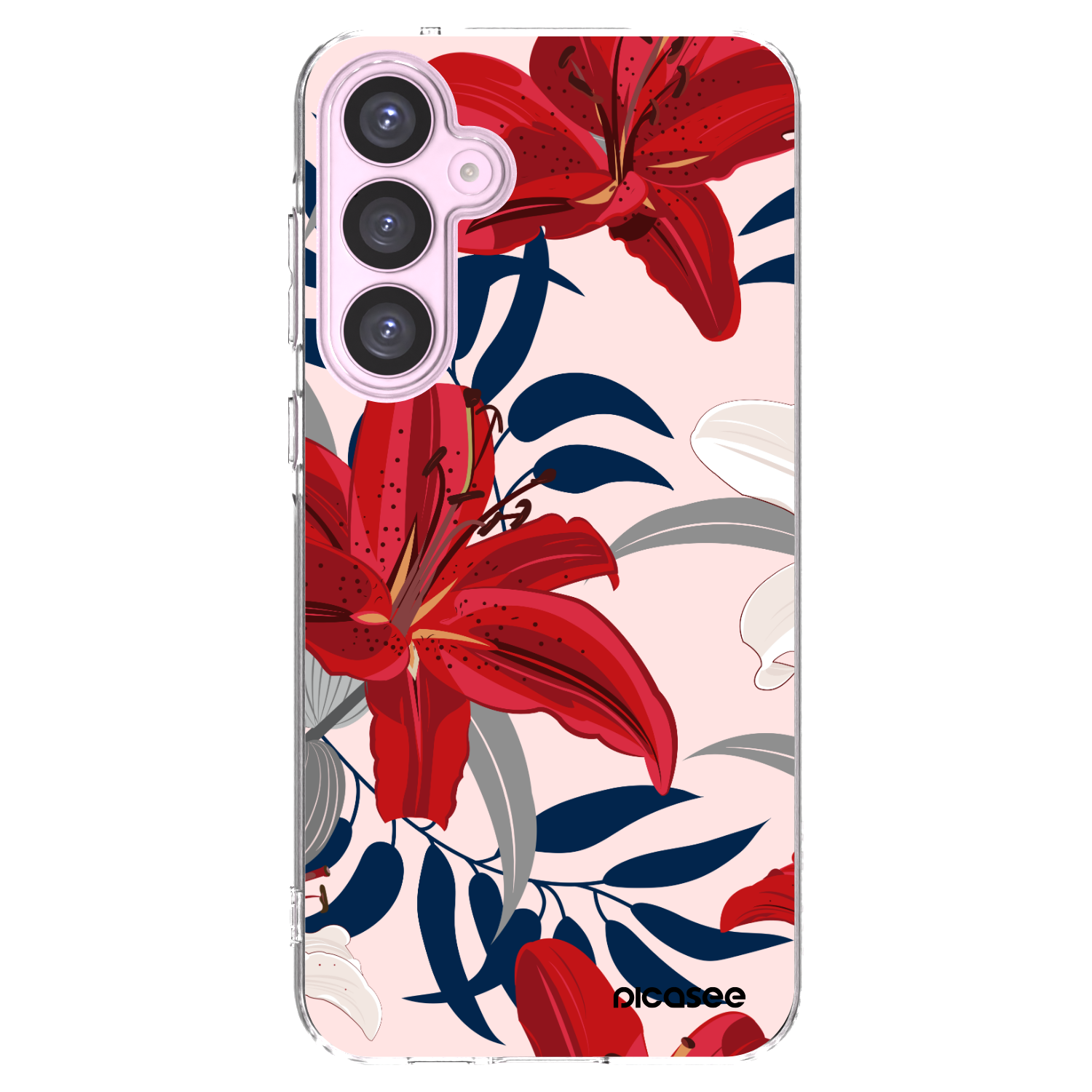 Picasee silikónový prehľadný obal pre Samsung Galaxy A55 5G A556B - Red Lily