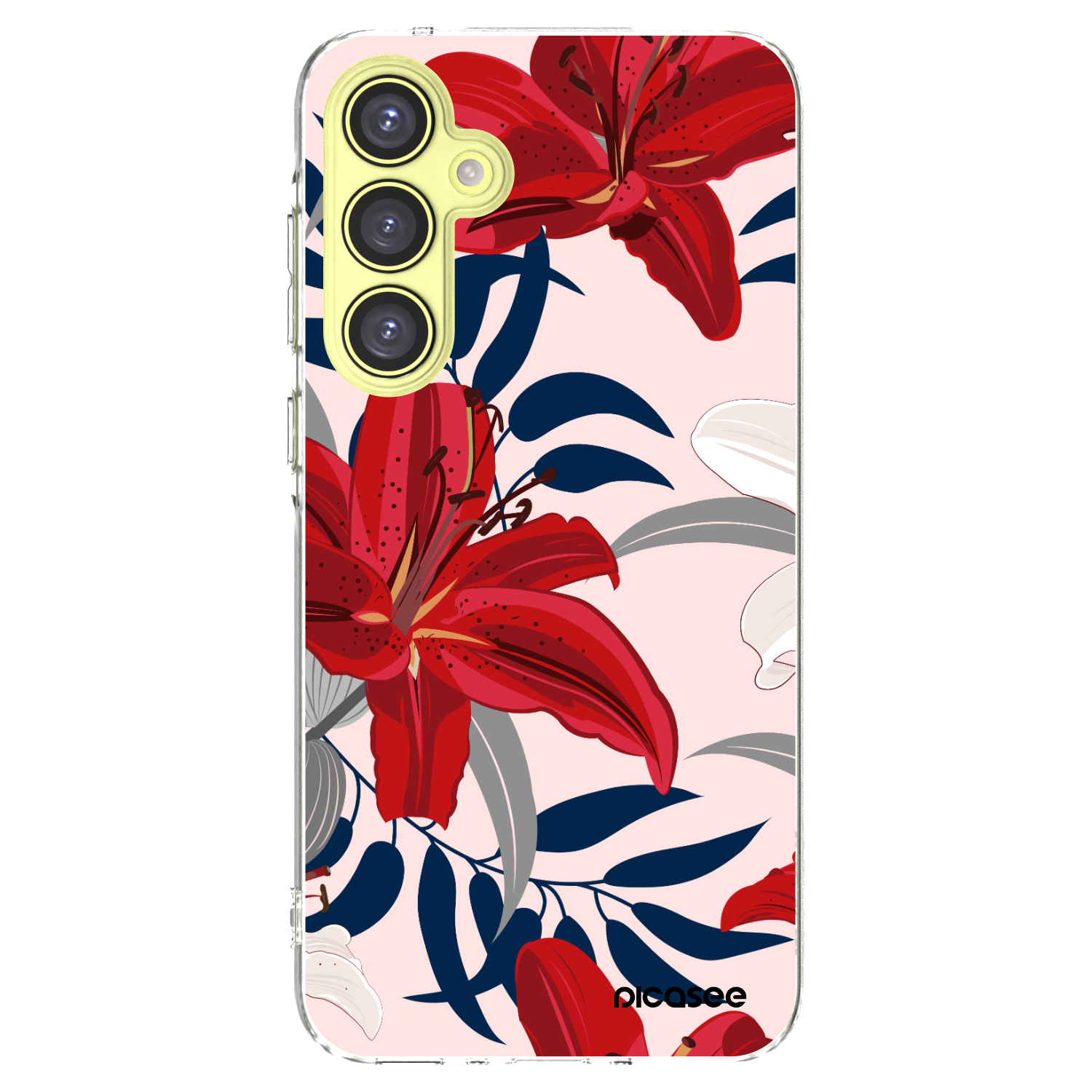 Picasee silikónový prehľadný obal pre Samsung Galaxy A35 5G A356B - Red Lily