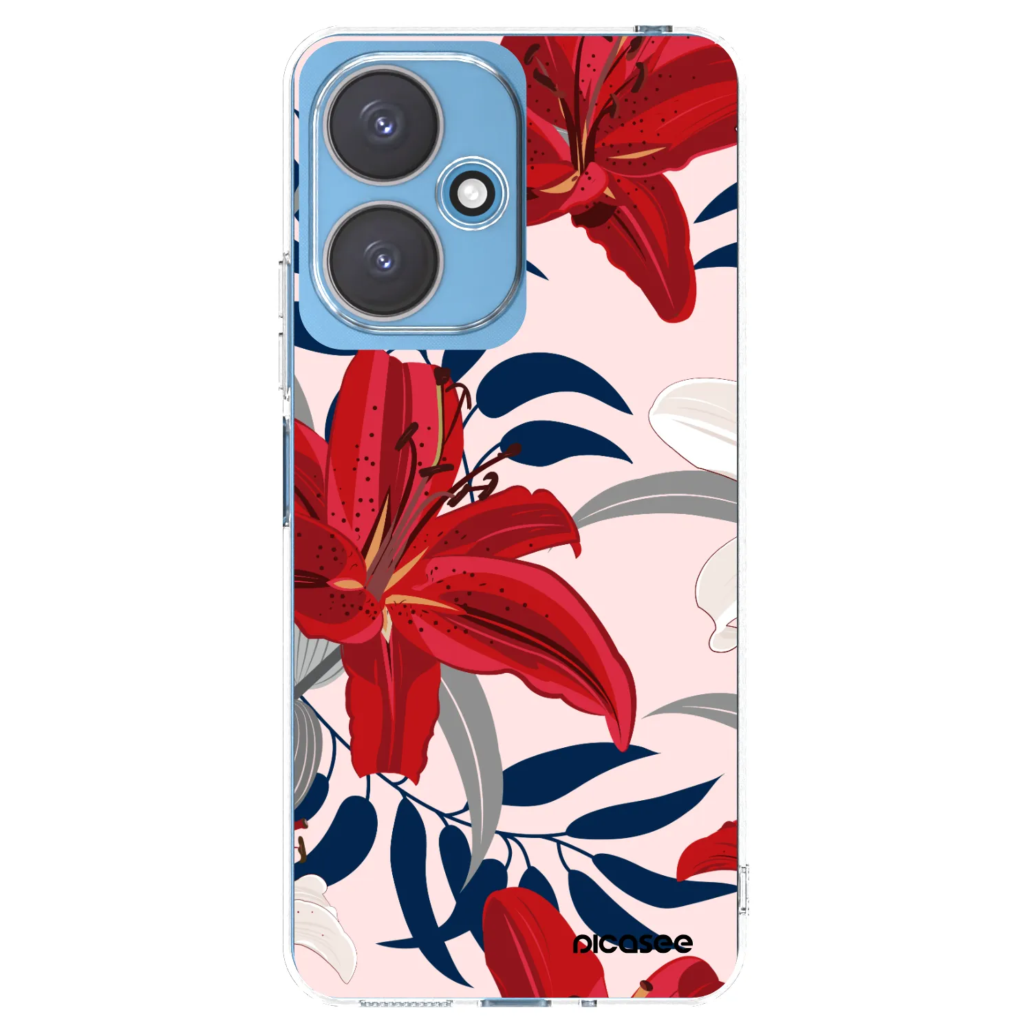 Picasee silikónový prehľadný obal pre Xiaomi Redmi 13C 5G - Red Lily