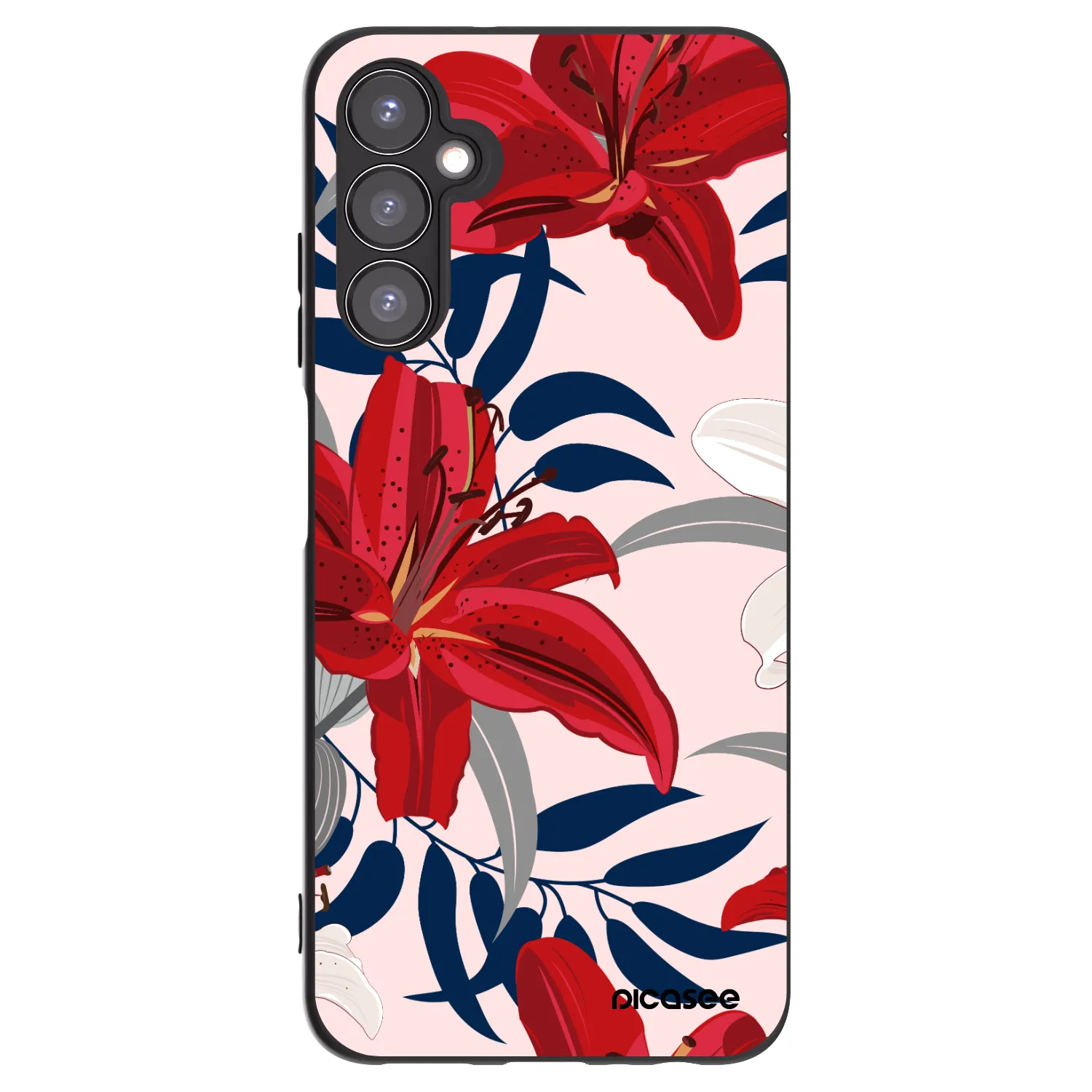 Picasee silikónový čierny obal pre Samsung Galaxy A05s A057G - Red Lily
