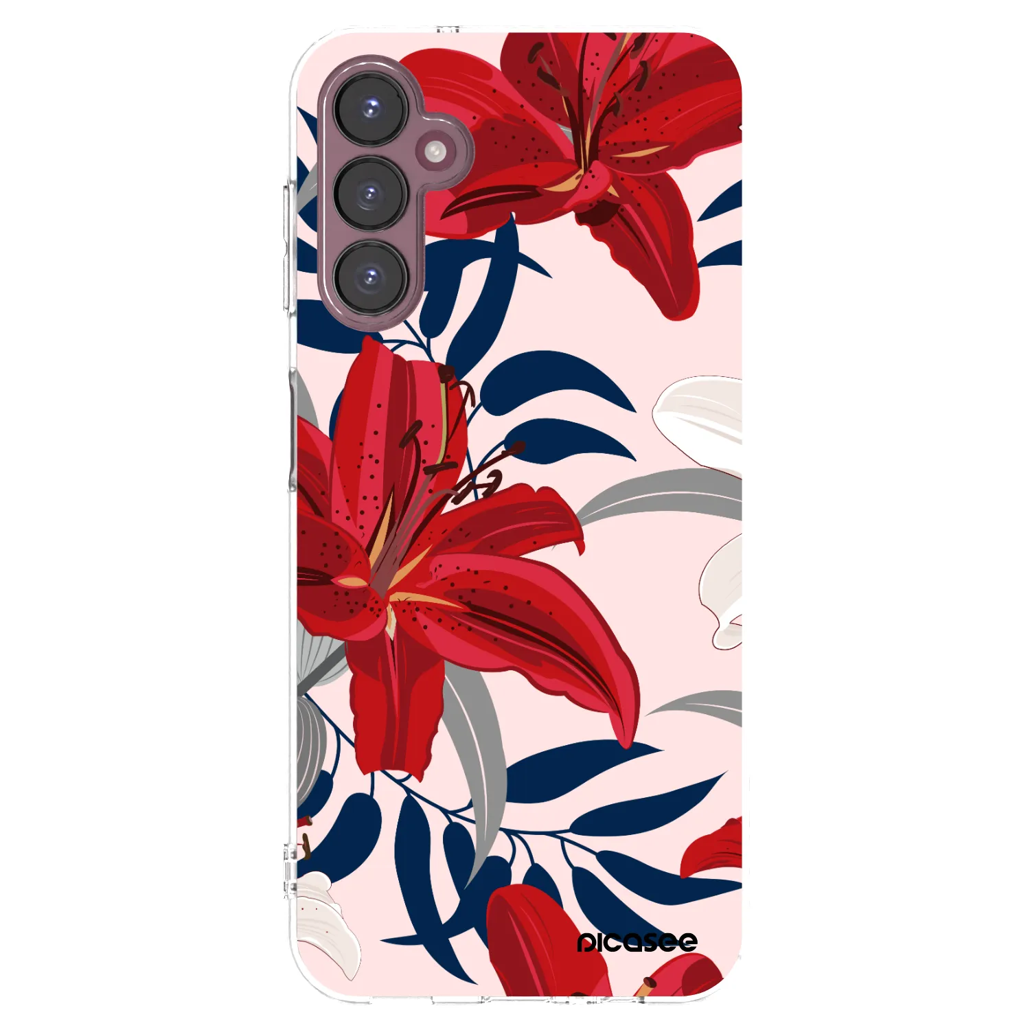 Picasee silikónový prehľadný obal pre Samsung Galaxy A05s A057G - Red Lily