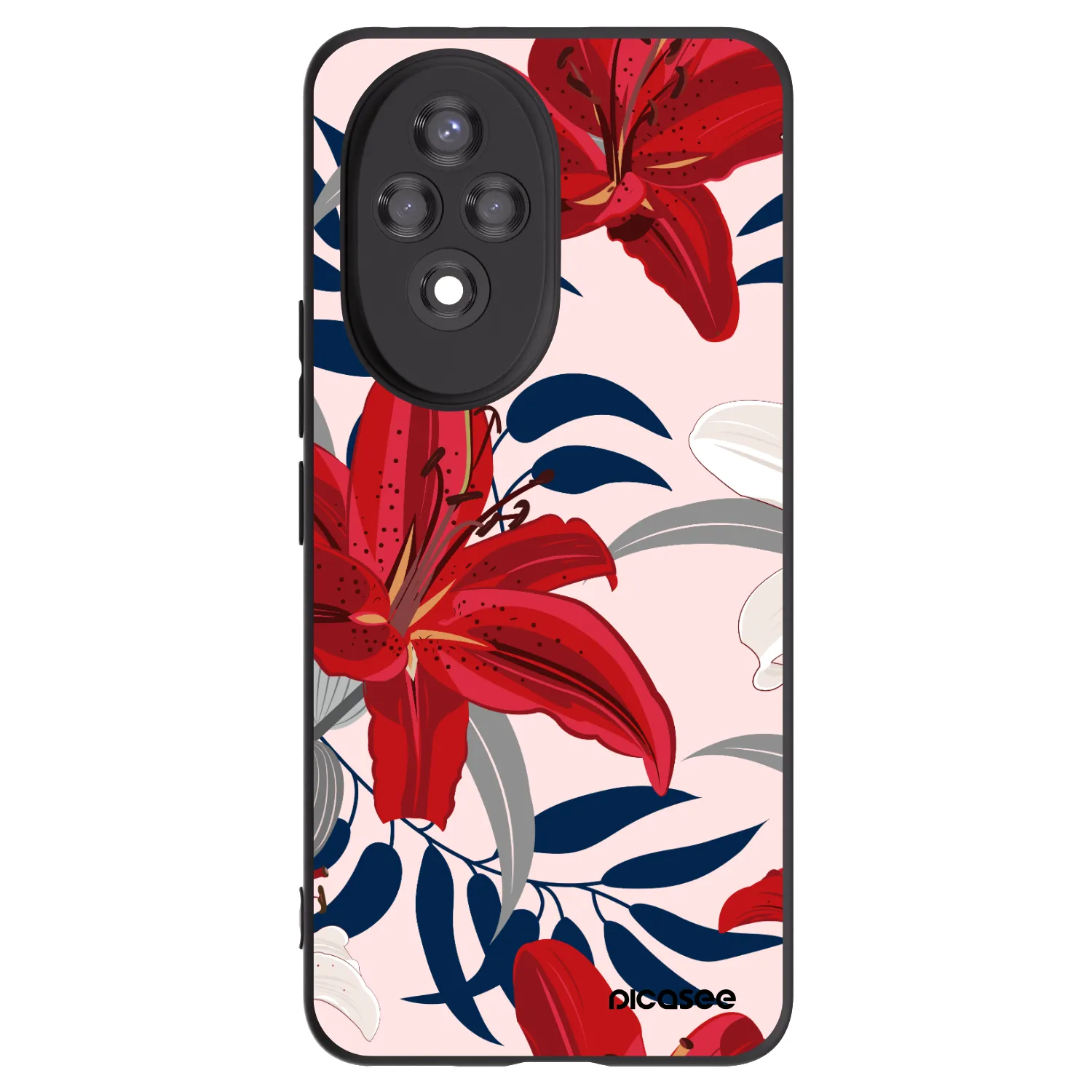 Picasee silikónový čierny obal pre Honor 200 Pro 5G - Red Lily