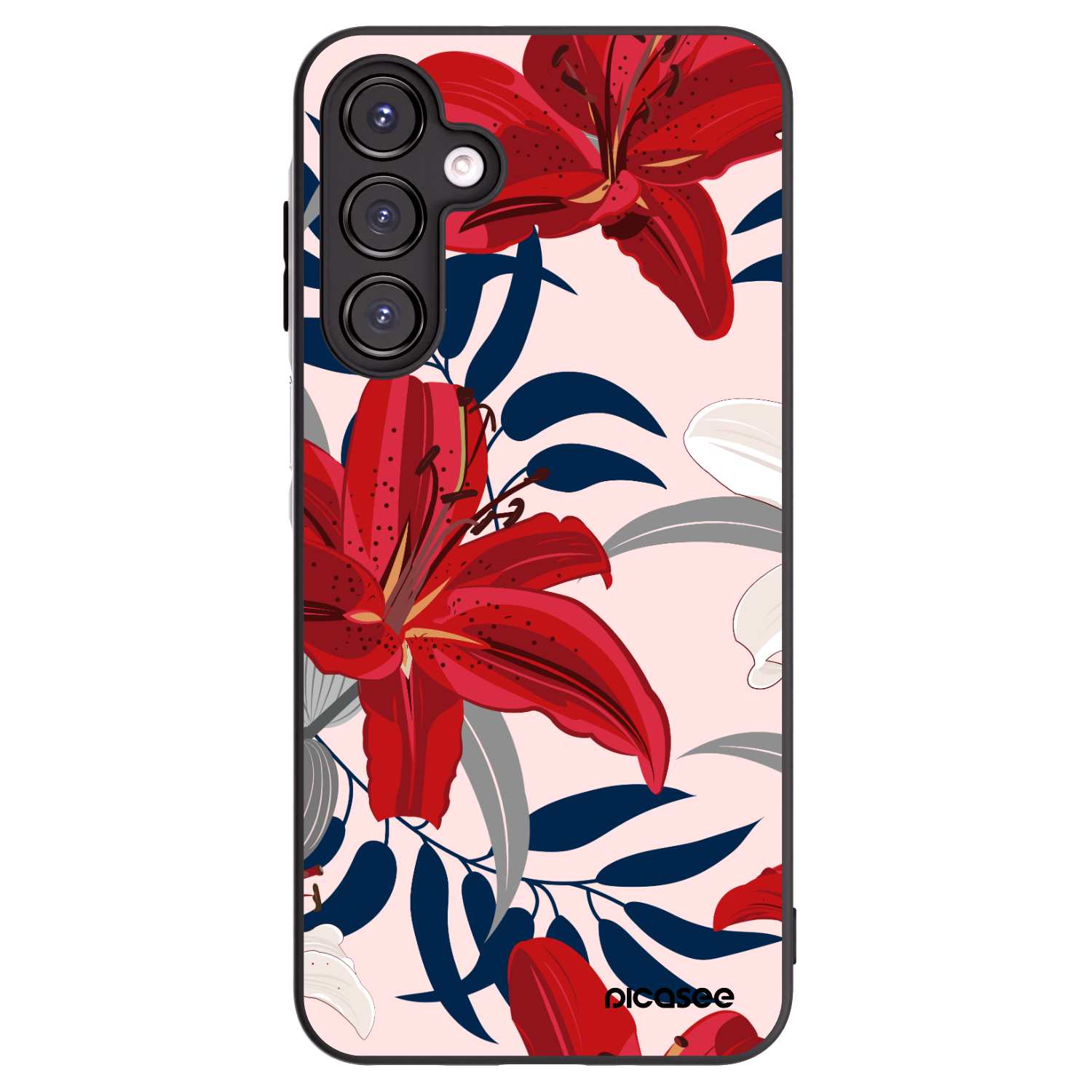 Picasee silikónový čierny obal pre Samsung Galaxy A16 5G - Red Lily