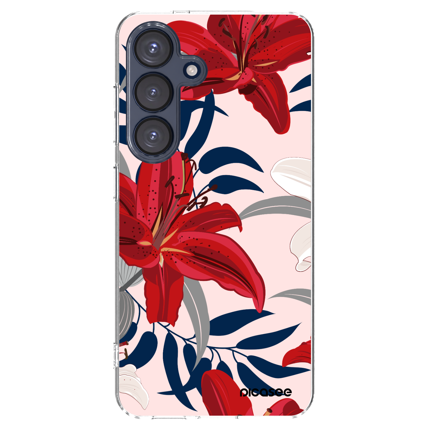 Picasee silikónový prehľadný obal pre Samsung Galaxy S25 5G - Red Lily