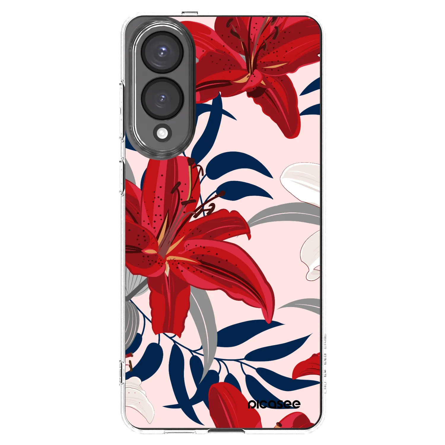 Silikónový prehľadný obal pre Samsung Galaxy S25 Edge 5G - Red Lily