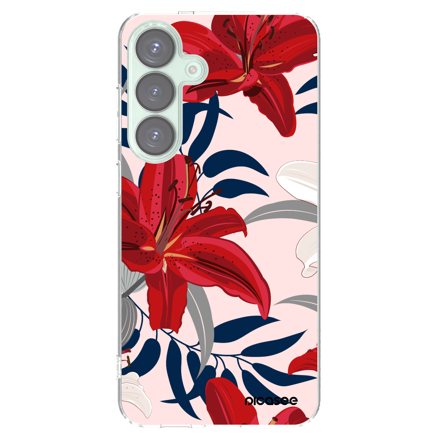 Picasee silikónový prehľadný obal pre Samsung Galaxy S25+ 5G - Red Lily