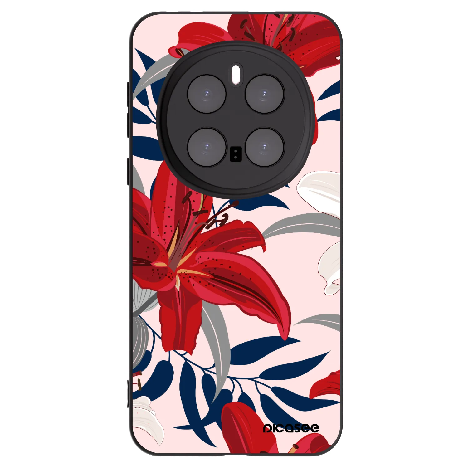 Picasee silikónový čierny obal pre Honor Magic7 Pro 5G - Red Lily