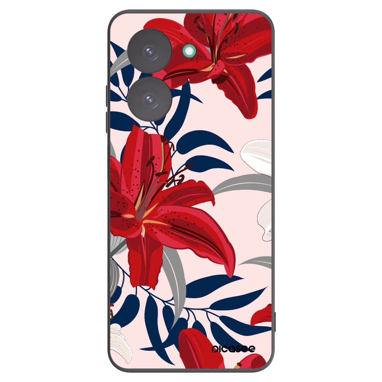 Picasee silikónový čierny obal pre Xiaomi Redmi A5 - Red Lily