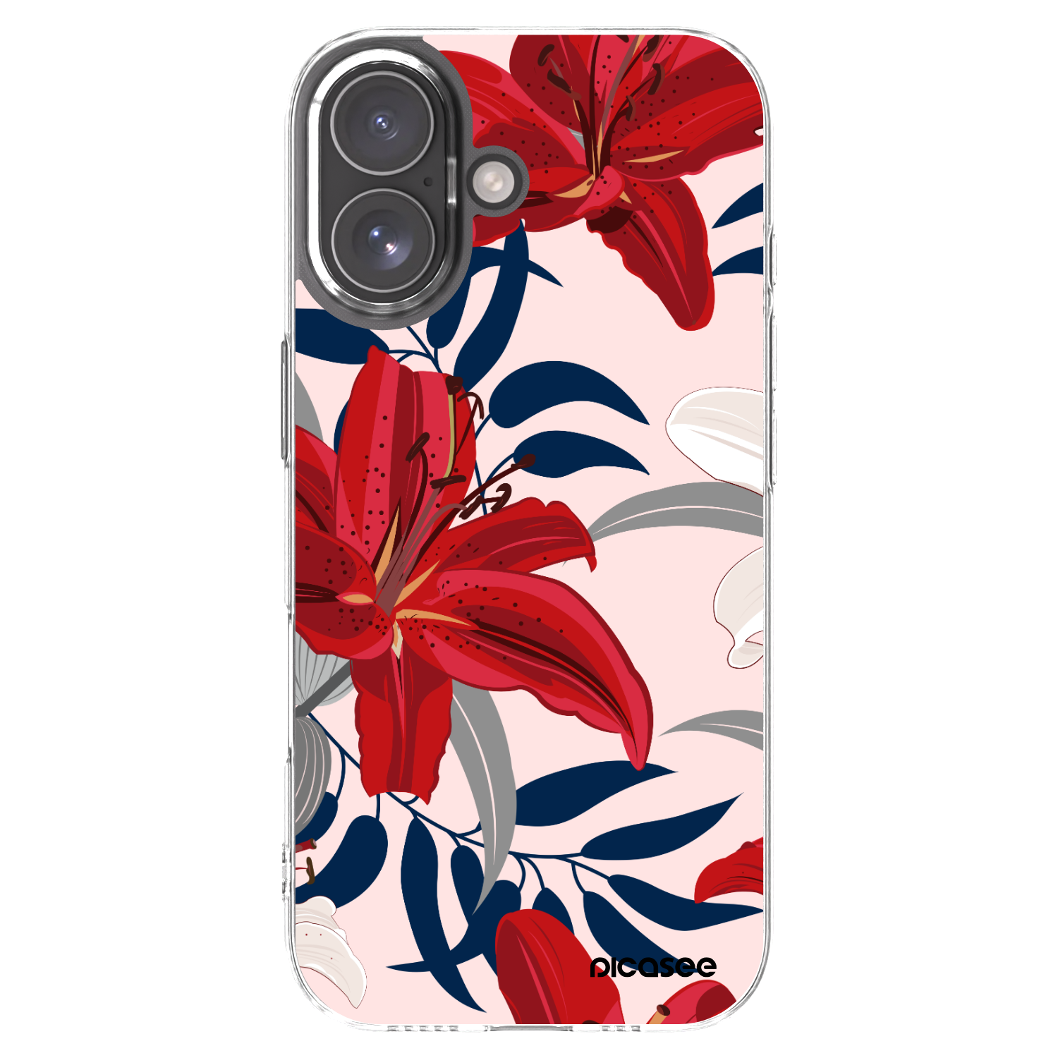 Picasee silikónový prehľadný obal pre Apple iPhone 17 - Red Lily