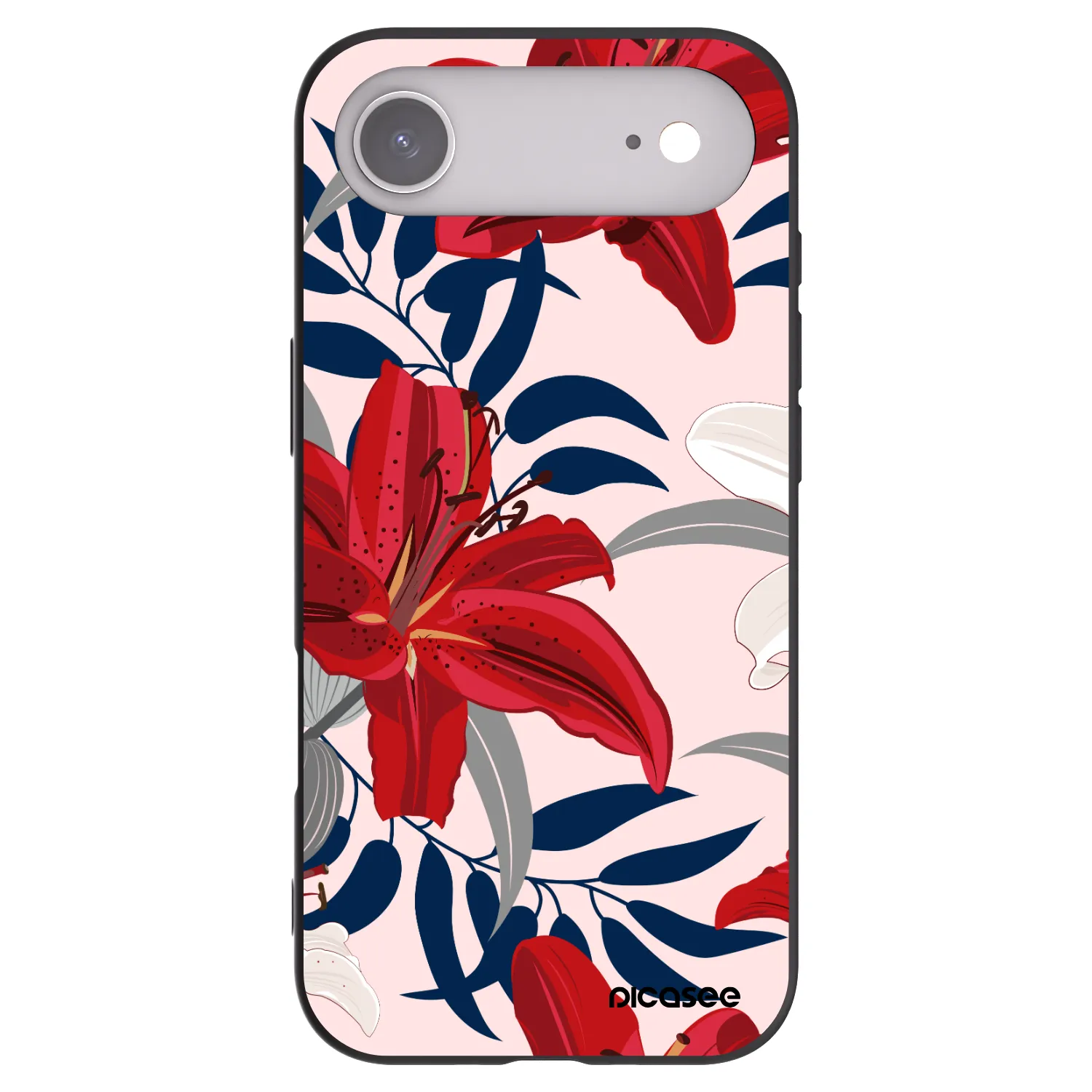 Picasee silikónový čierny obal pre Apple iPhone Air - Red Lily