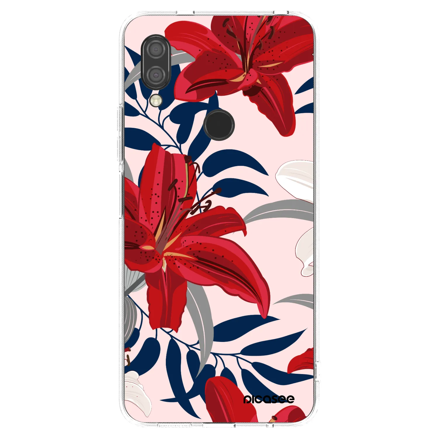 Picasee silikónový prehľadný obal pre Xiaomi Redmi 7 - Red Lily