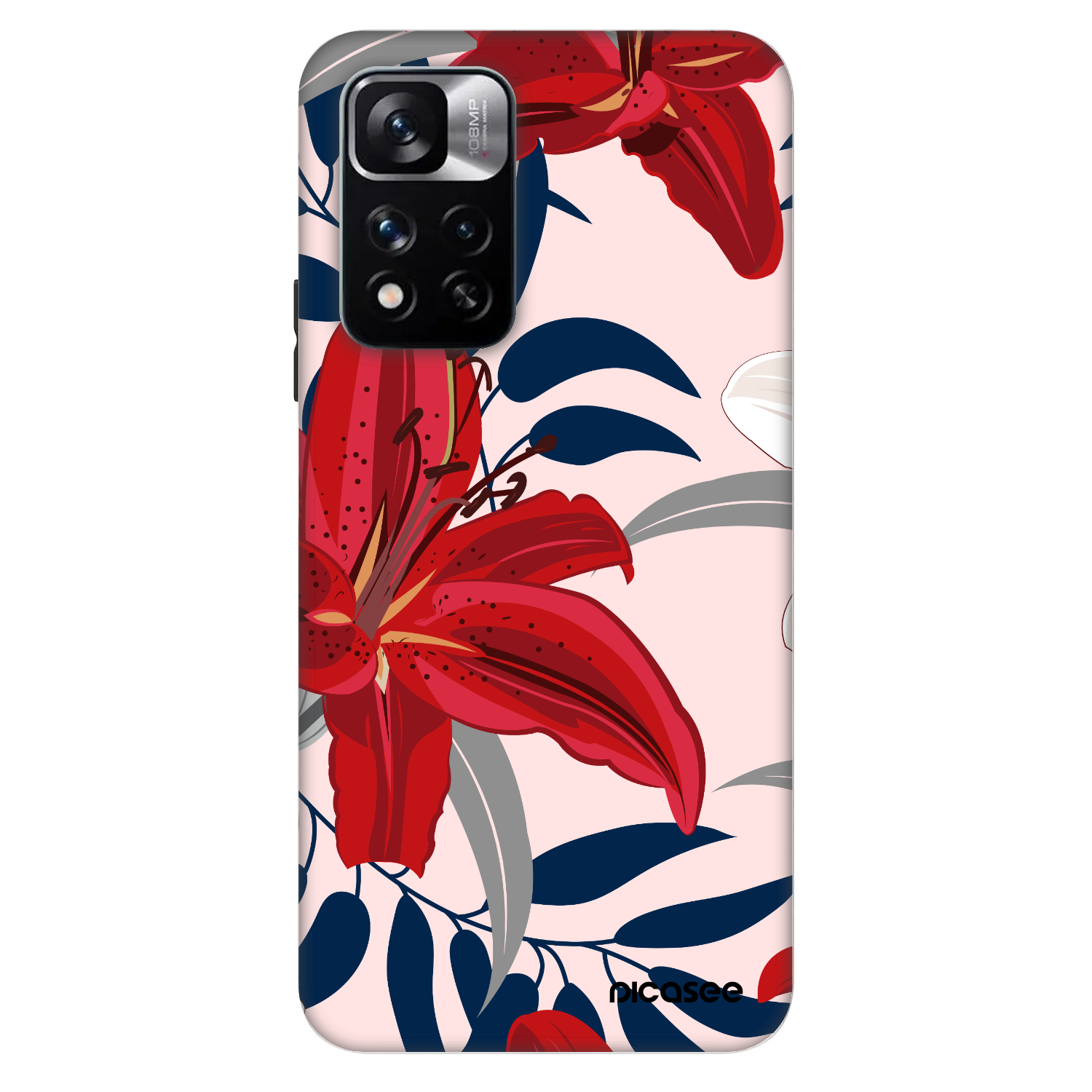 Picasee Fashion Case pre Xiaomi Redmi Note 11 Pro 5G - Red Lily