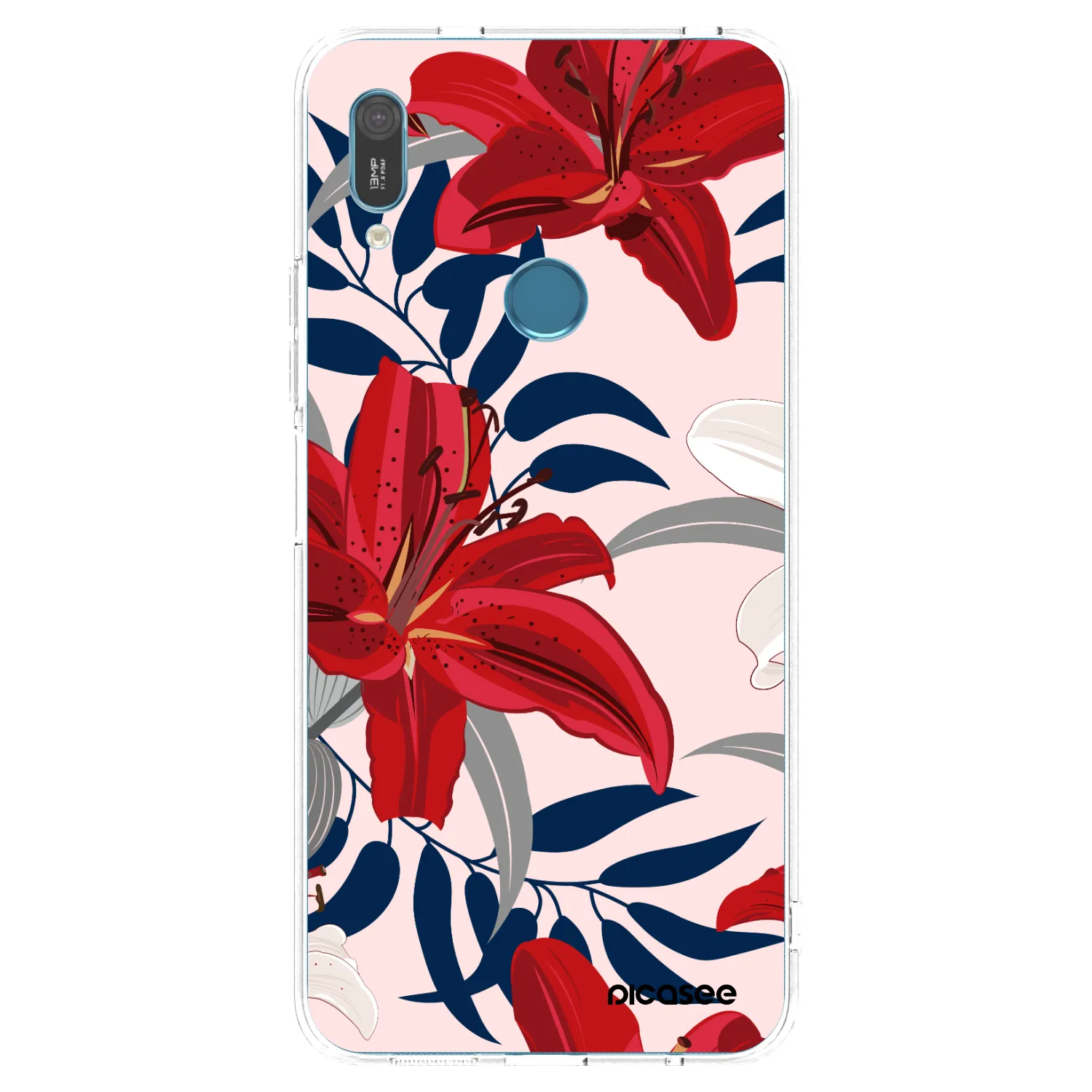 Picasee silikónový prehľadný obal pre Huawei Y6 2019 - Red Lily