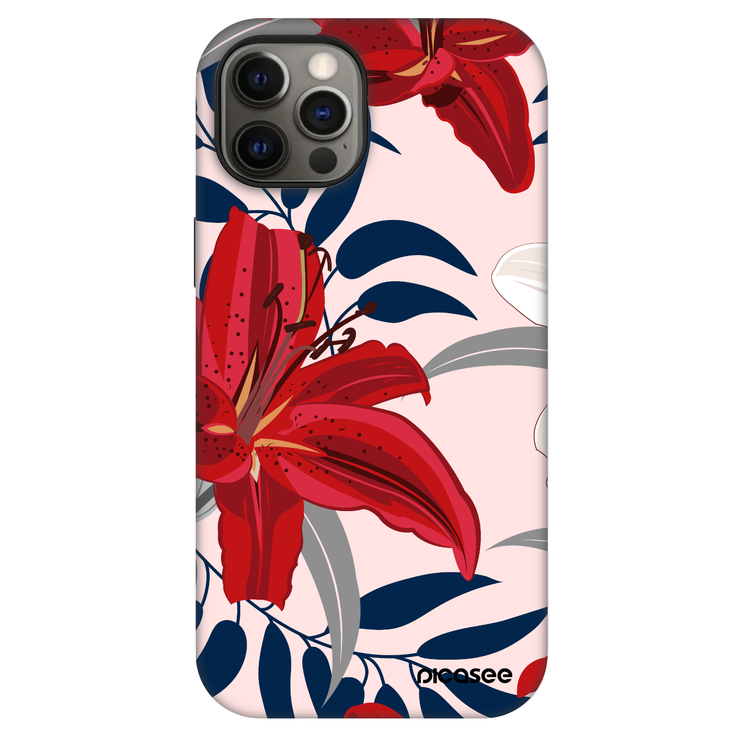 Picasee Fashion Case MagSafe pre Apple iPhone 12 Pro - Red Lily