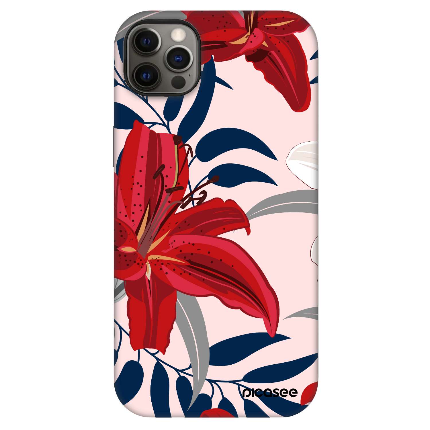 Picasee Fashion Case MagSafe pre Apple iPhone 12 Pro Max - Red Lily