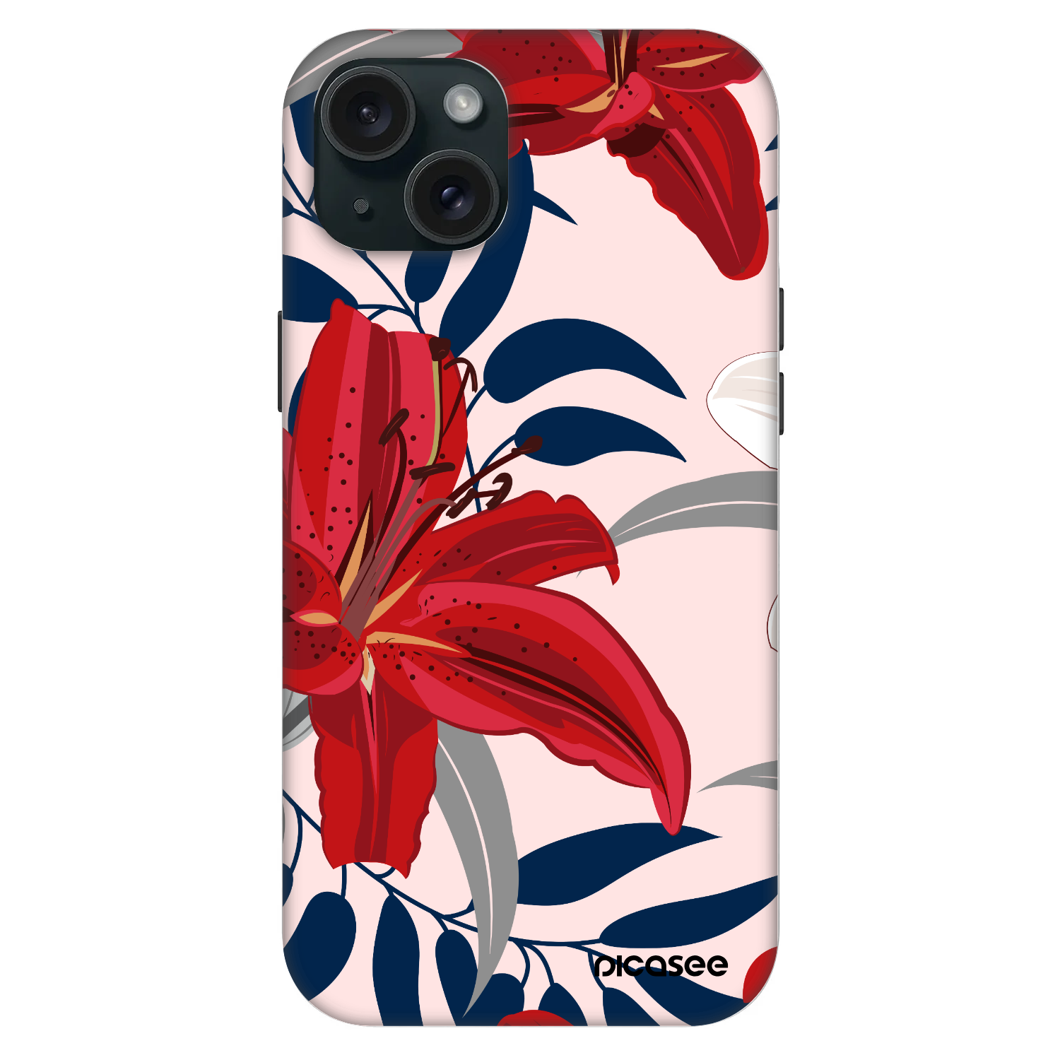 Picasee Fashion Case MagSafe pre Apple iPhone 15 Plus - Red Lily