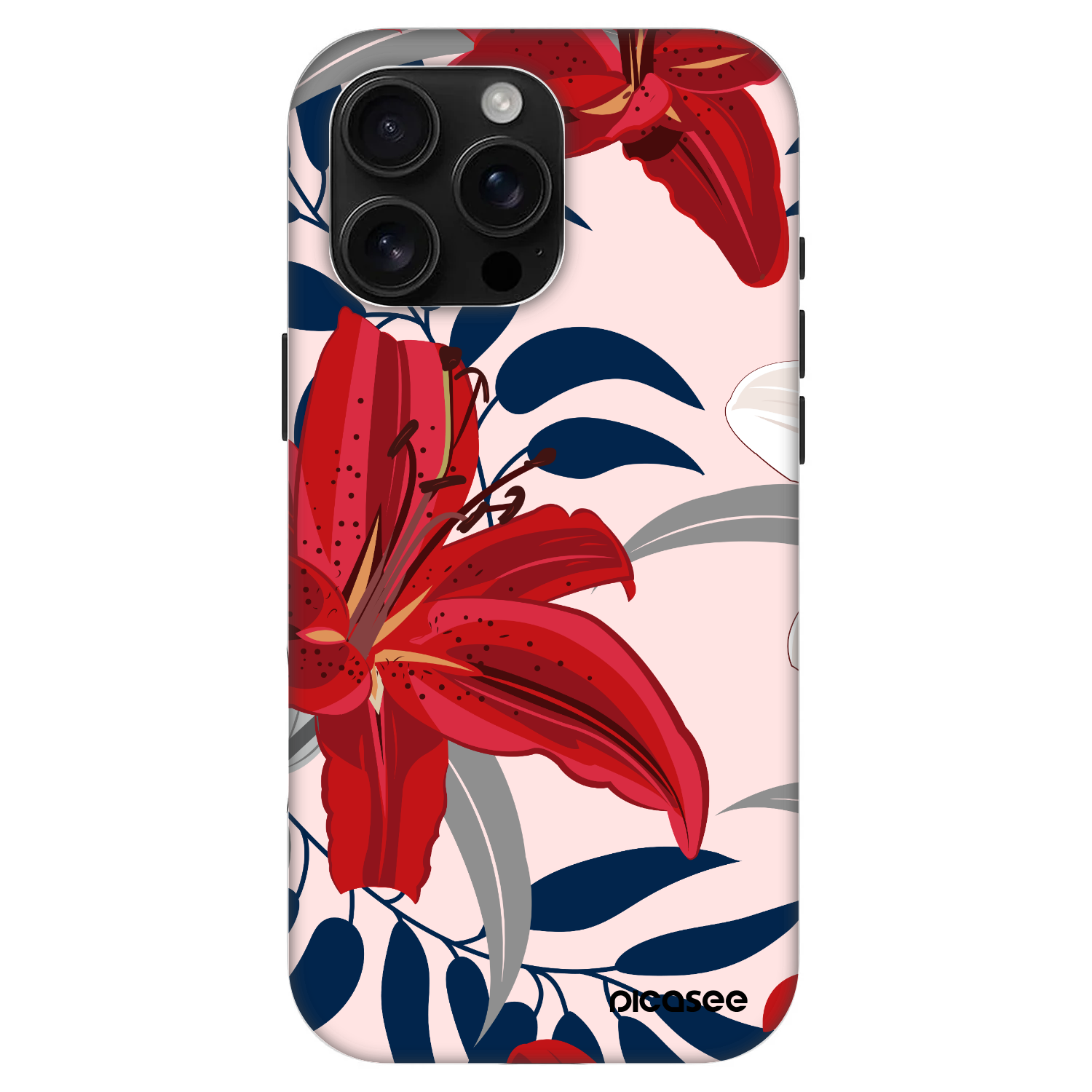 Picasee Fashion Case MagSafe pre Apple iPhone 16 Pro Max - Red Lily