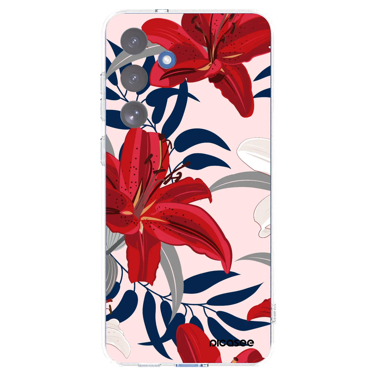 Picasee silikónový prehľadný obal pre Samsung Galaxy S25 FE 5G - Red Lily