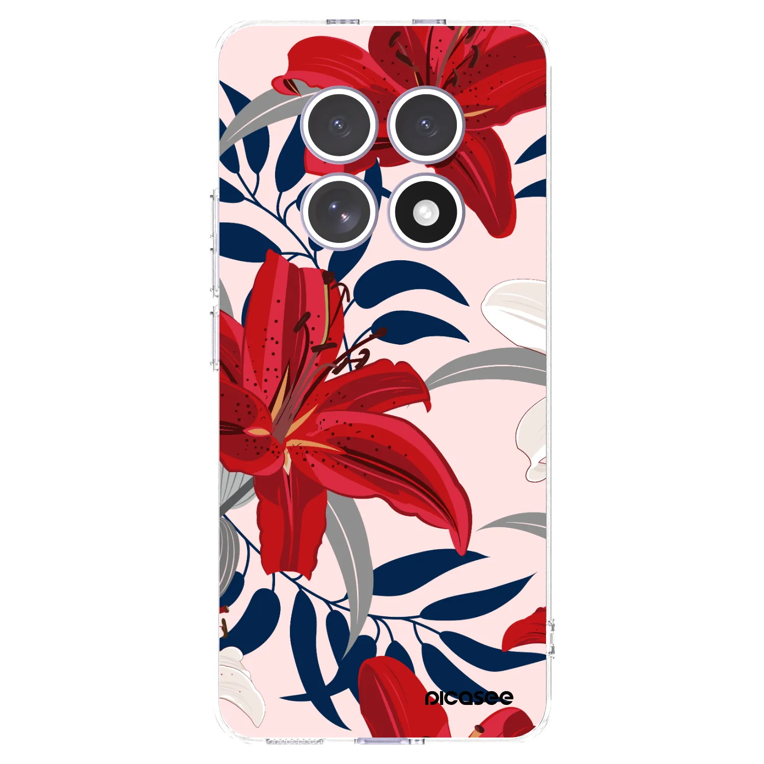 Picasee silikónový prehľadný obal pre Xiaomi Redmi Note 15 - Red Lily