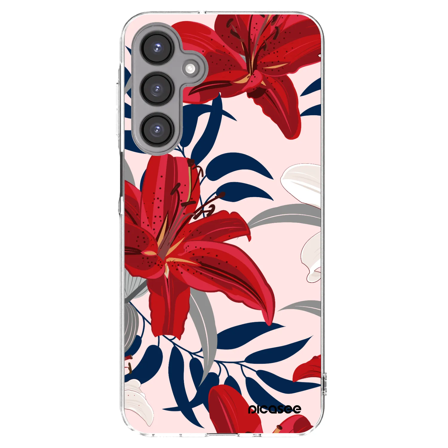 Picasee silikónový prehľadný obal pre Samsung Galaxy A16 4G - Red Lily