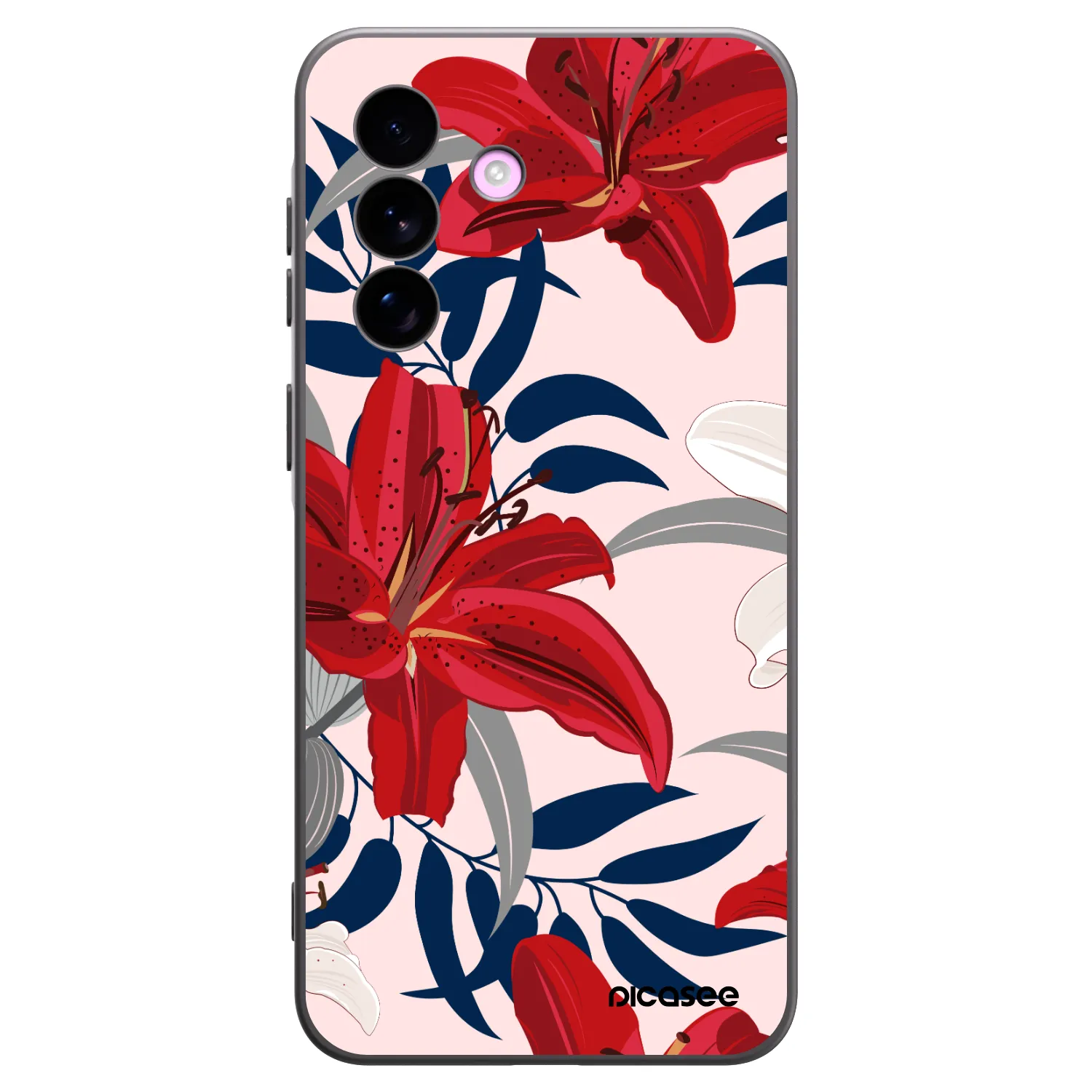 Picasee silikónový čierny obal pre Samsung Galaxy A57 5G - Red Lily