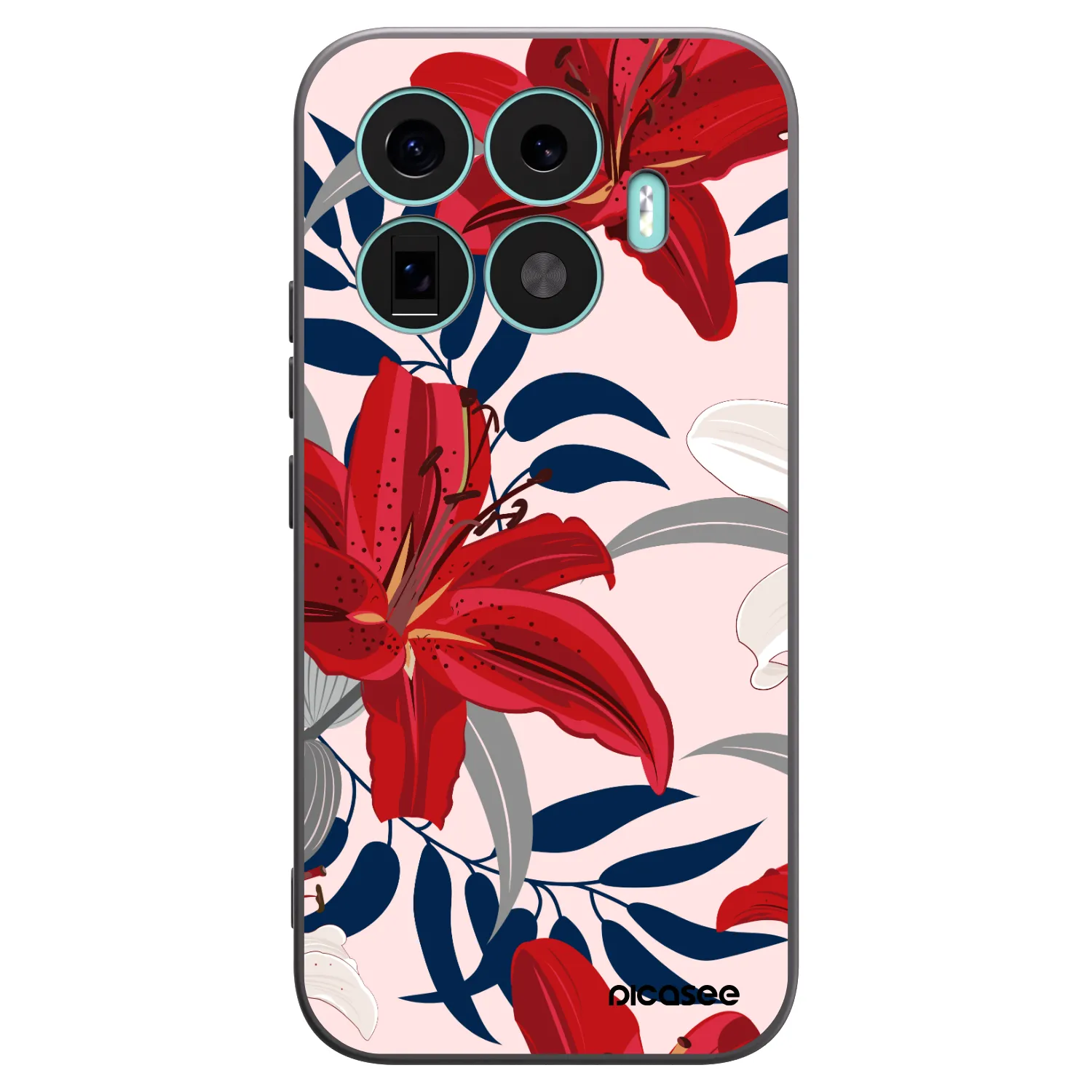 Picasee silikónový čierny obal pre Xiaomi 17T - Red Lily
