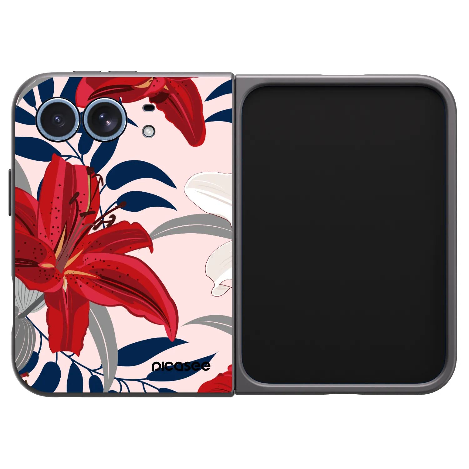 Picasee silikónový čierny obal pre Apple iPhone Ultra - Red Lily