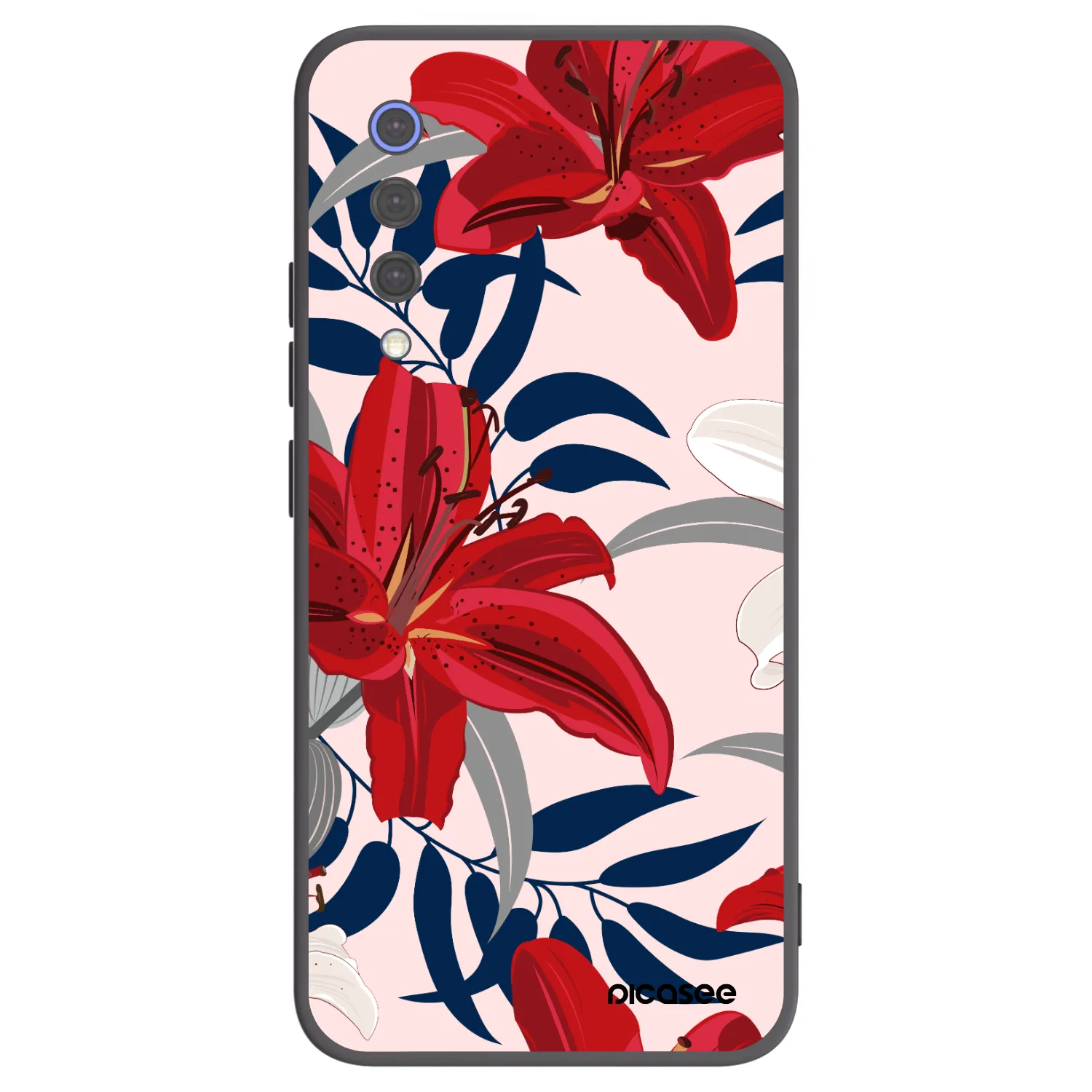 Picasee silikónový čierny obal pre Xiaomi Mi 9 SE - Red Lily