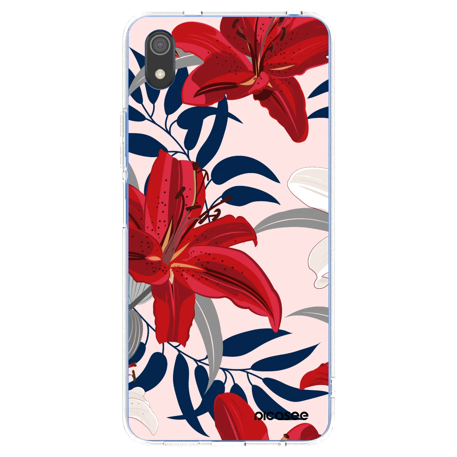 Picasee silikónový prehľadný obal pre Xiaomi Redmi 7A - Red Lily