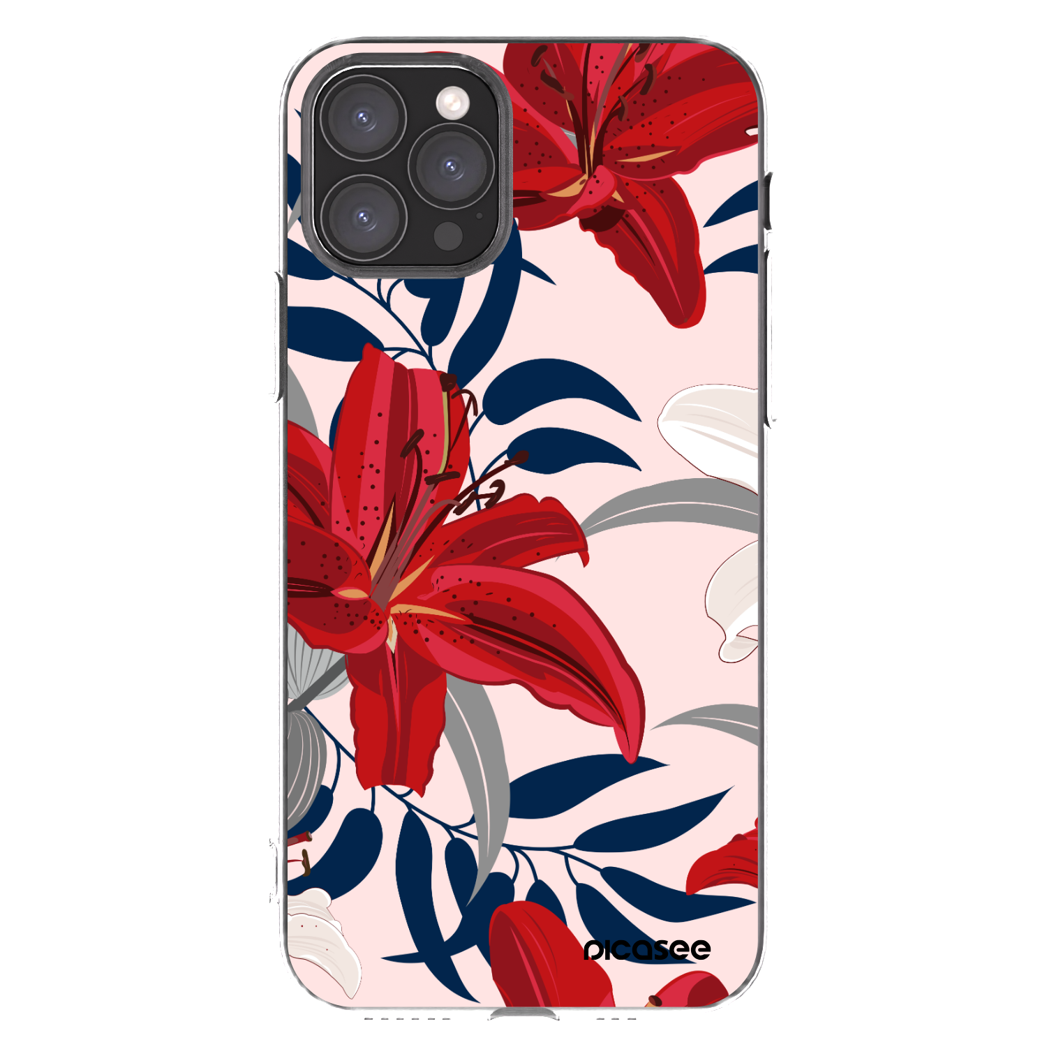 Picasee silikónový prehľadný obal pre Apple iPhone 11 Pro - Red Lily