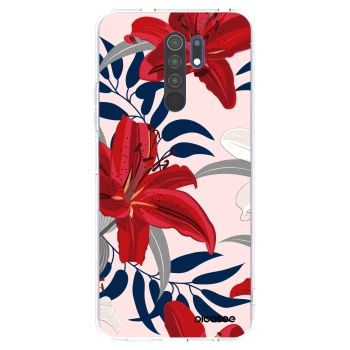 Picasee silikónový prehľadný obal pre Xiaomi Redmi 9 - Red Lily