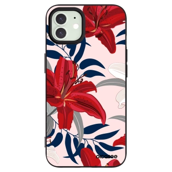 Picasee silikónový čierny obal pre Apple iPhone 12 - Red Lily