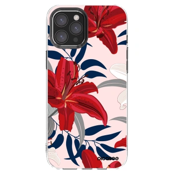 Picasee silikónový prehľadný obal pre Apple iPhone 12 Pro Max - Red Lily