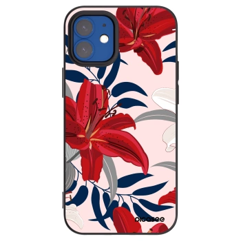 Picasee silikónový čierny obal pre Apple iPhone 12 mini - Red Lily