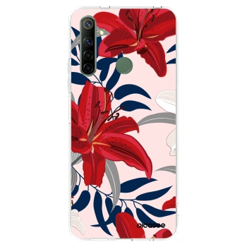 Picasee silikónový prehľadný obal pre Realme 6i - Red Lily